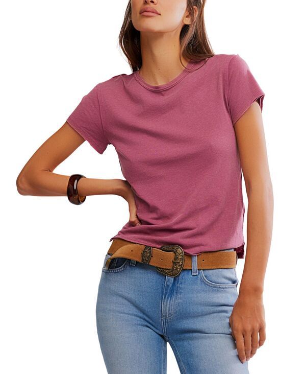 フリーピープル レディース トップス シャツ Tシャツ Free People Womens Nova TShirt Crushed Berry