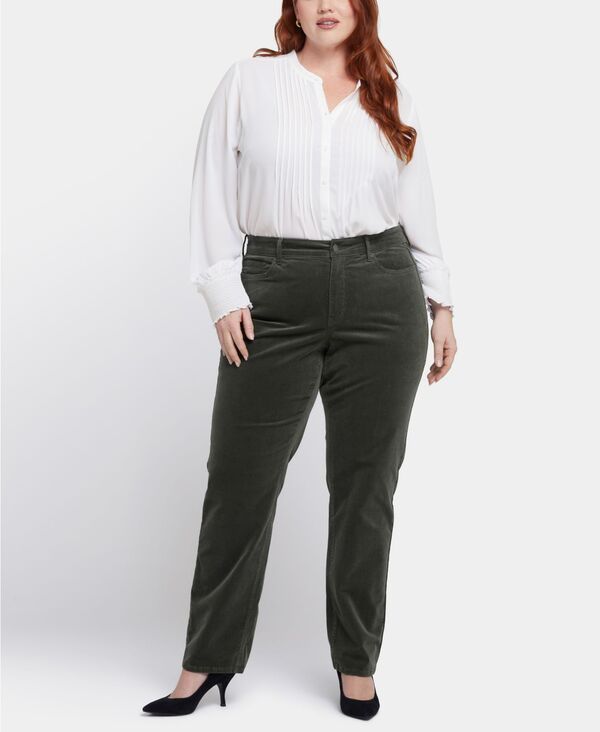 エヌワイディージェイ レディース ボトムス カジュアルパンツ コーデュロイ プラスサイズ NYDJ Plusize Marilyn Straight Corduroy Pants Vine Leaf 26,496円