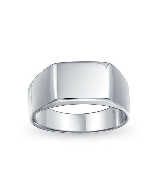 ブリング レディース アクセサリー Bling Jewelry Simple Rectangle Initial Monogram Signet Ring 925 Sterling Silver シル