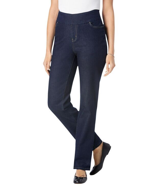 ウーマン ウィズイン レディース ボトムス デニムパンツ トール ジーンズ Woman Within Womens Within Tall FlexFit PullOn StraightLegapFr