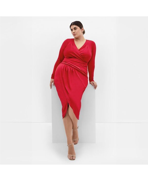 シティーシック レディース トップス ワンピース プラスサイズ CITY CHIC Plus Size Marissa Dress Cherry