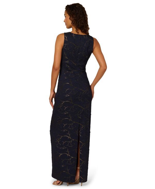アドリアナ パペル レディース トップス ワンピース プチ ノースリーブ Adrianna Papell Petite Sleeveless Column Gownavy ネイビー