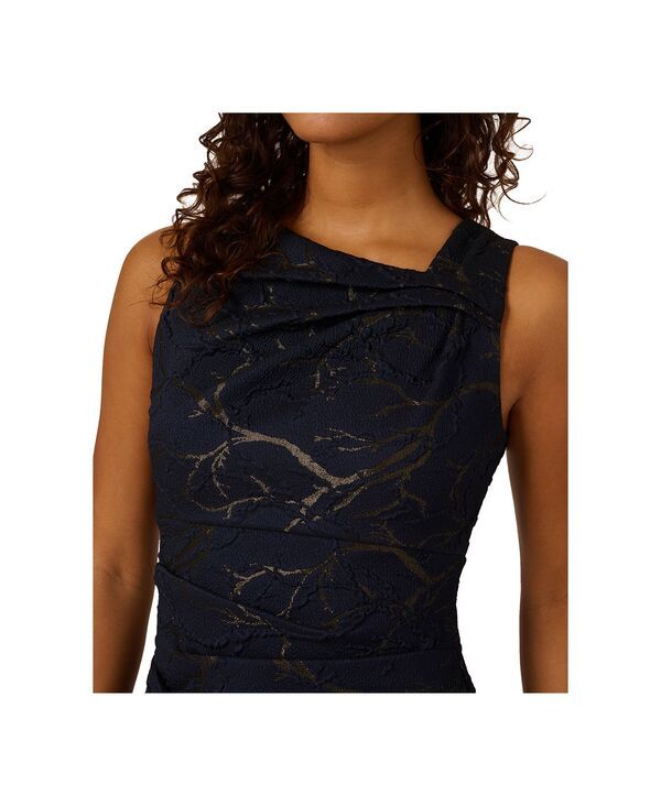 アドリアナ パペル レディース トップス ワンピース プチ ノースリーブ Adrianna Papell Petite Sleeveless Column Gownavy ネイビー