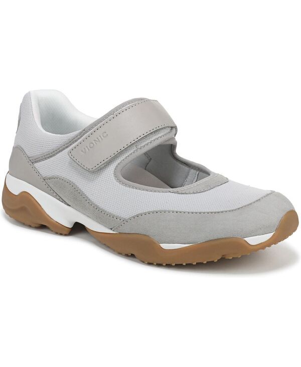バイオニック レディース シューズ スニーカー Vionic Womens Walk Slim Giselle Walking Shoes Vapor grey leather suede グレー