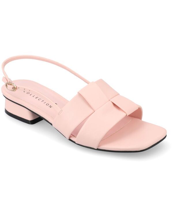 ジュルネ コレクション レディース シューズ サンダル ヒール Journee Collection Womens Tabatha Block Heel Slingback Flat Sandals