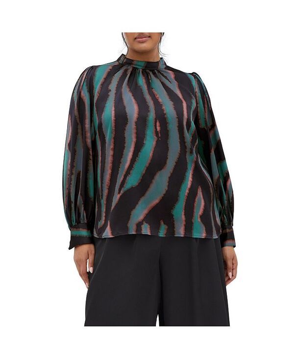 シティーシック レディース トップス シャツ プラスサイズ CITY CHIC Plus Size Untamed Top Teal untamed ティール