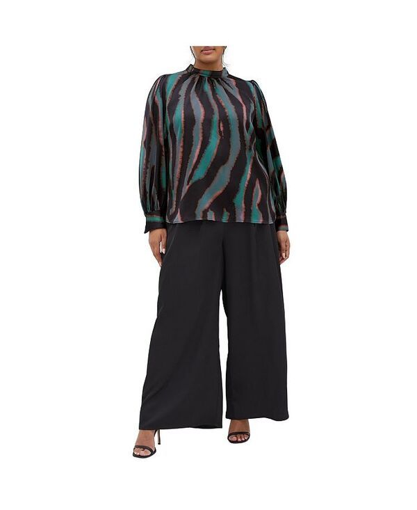 シティーシック レディース トップス シャツ プラスサイズ CITY CHIC Plus Size Untamed Top Teal untamed ティール