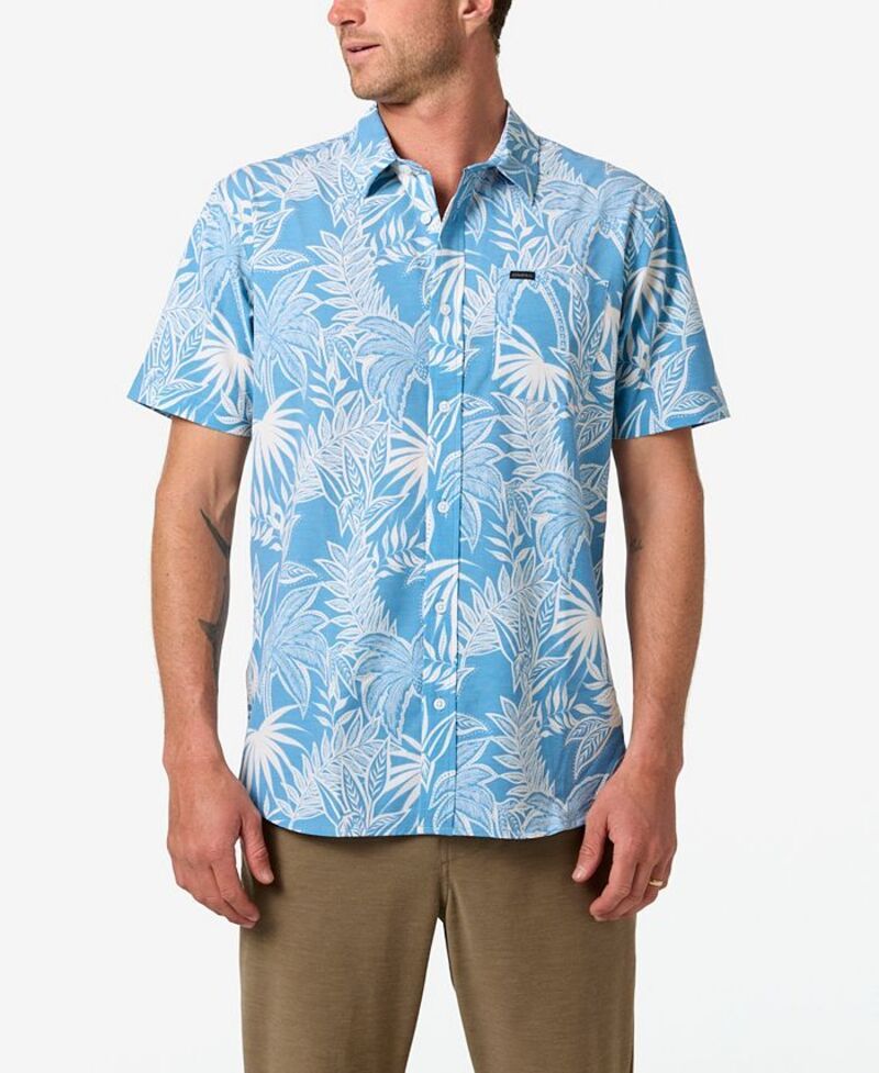 オニール メンズ トップス シャツ ONeill Mens Traveler UPF Traverse Short Sleeve Standard Shirt Blue Shadow ブルー