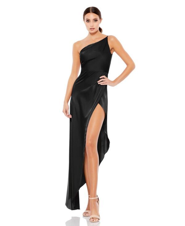 マックダガル レディース トップス ワンピース アシンメトリー Mac Duggal Womens Ieenasymmetrical One Shoulder Gown Black ブラック