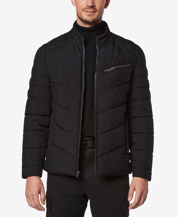 マークニューヨーク メンズ アウター ジャケット・ブルゾン ジャケット Marc New York Mens Winslow Stretch Packable Puffer Jacket Black