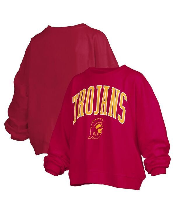 プレスボックス レディース アウター パーカー・スウェット シャツ ロゴ Pressbox Womens Cardinal USC Trojans Janise Arch Over Logo Wais 16,860円