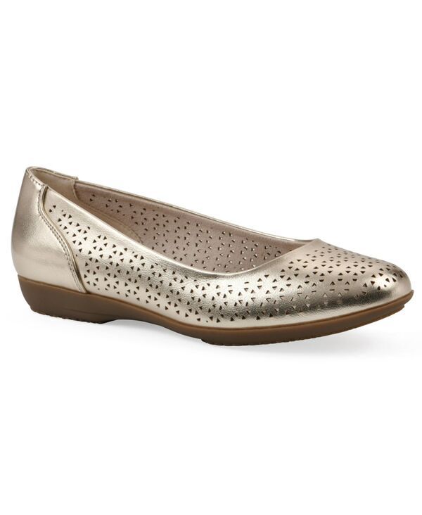 クリフバイホワイトマウンテン レディース シューズ パンプス Cliffs by White Mountain Womens Cindy Ballet Comfort Flat Pale Gold M