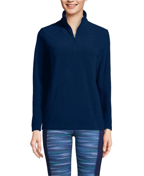 ランズエンド レディース アウター ジャケット・ブルゾン ハーフジップ トール フリース Lands End Womens Tall Fleece Quarter Zipullover Deep se