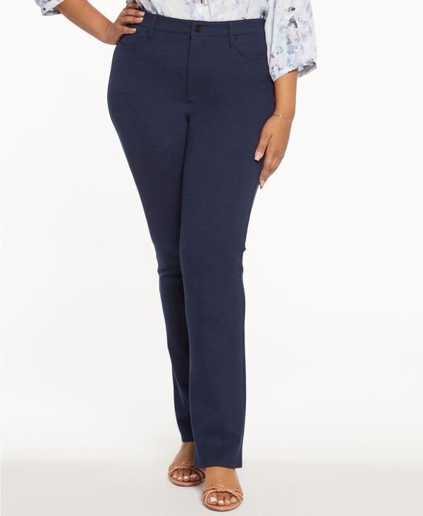 エヌワイディージェイ レディース ボトムス カジュアルパンツ プラスサイズ NYDJ Plusize Marilyn Straight Pants Oxford Navy ネイビー