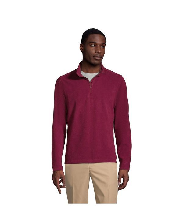 ランズエンド メンズ アウター パーカー・スウェット ハーフジップ フリース ジャケット Lands End School Uniform Mens Lightweight Fleece Quarte