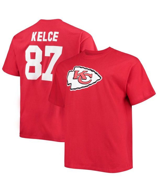 ファナティクス メンズ トップス Tシャツ トール シャツ Fanatics Mens Big and Tall Travis Kelce Red Kansas City Chiefs Player 10,281円