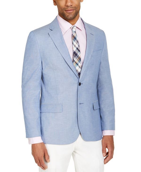 ナウティカ メンズ アウター ジャケット・ブルゾン コート Nautica Mens ModernFit Chambray Sport Coat Blue ブルー