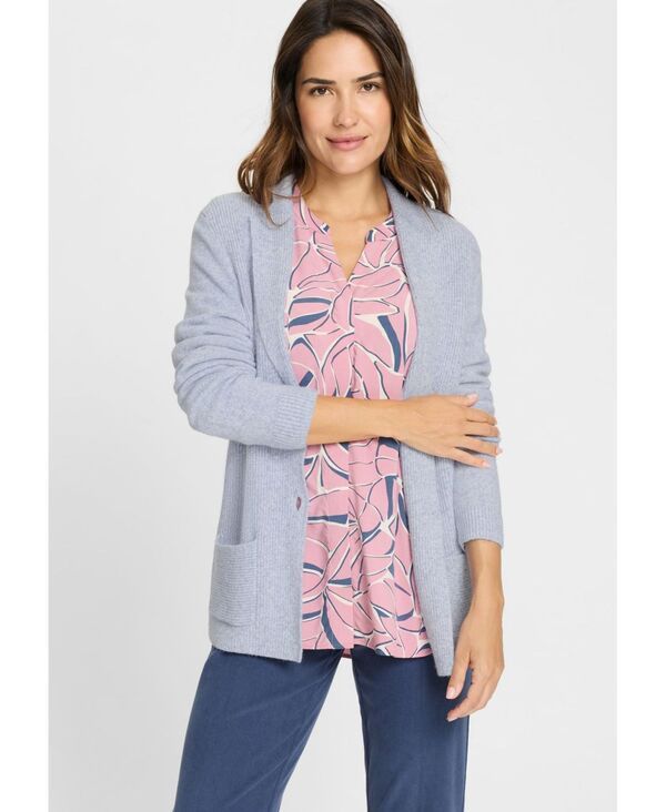 オルセン レディース アウター ニット・セーター カーディガン ブレザー Olsen Womens Sweater Blazer Cardigan Blue haze mel ブルー