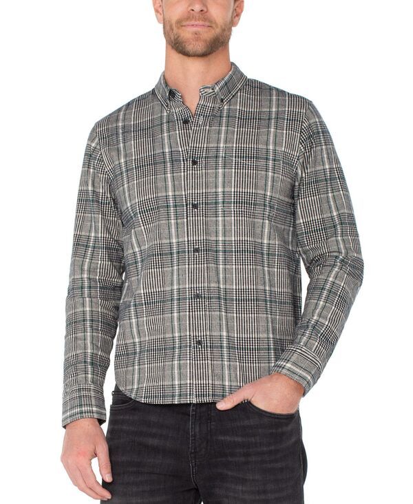 リヴァプール ロサンゼルス メンズ トップス シャツ 長袖 Liverpoolos Angeles Mens LongSleeve Button Up Shirt Pure CashmereTeal