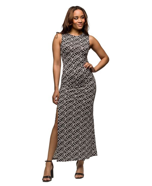 24 セブンコンフォート レディース トップス ワンピース サイドスリット マキシワンピース ノースリーブ マキシ 24seven Comfort Apparel Womens Sleeveless