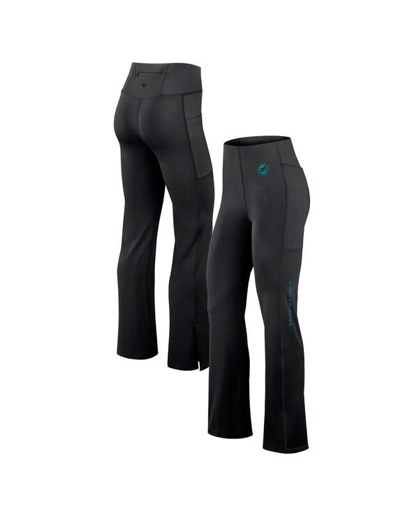 ファナティクス レディース ボトムス レギンス Fanatics Womens Black Miami Dolphins Studio Fitted Flared Leggings Black ブラッ