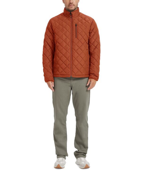 ホークアンドカンパニー メンズ アウター ジャケット・ブルゾン キルティング ジャケット Hawke Co Mens Diamond Quilted Jacket Potters Clay