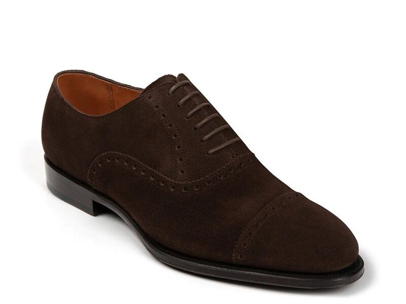 アンソニー ヴィア メンズ シューズ オックスフォード キャップ Anthony Veer Windsor Cap Toe Oxford Dark Brown ブラウン