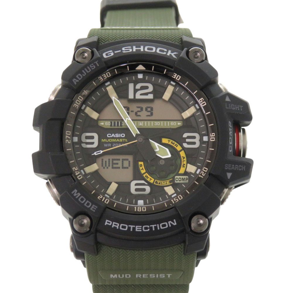 美品 カシオ G-SHOCK マッドマスター GG-1000-1A3JF 樹脂 SS ブラック カーキ クオーツ 腕時計 黒文字盤 Gショック 0578 CASIO