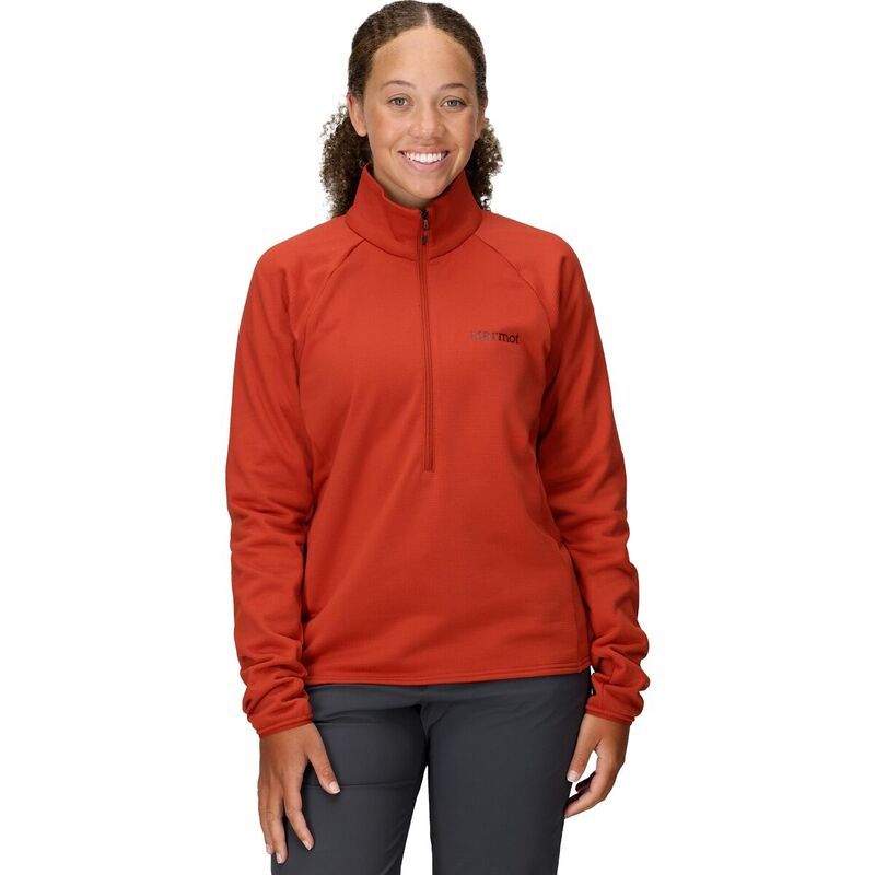 マーモット レディース アウター ジャケット・ブルゾン フリース ジャケット Marmot Leconte Fleece 12Zip Jacket Womens Sumac