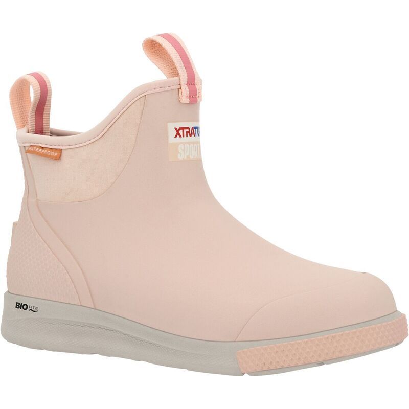エクストラタフ レディース シューズ ブーツ・レインブーツ アンクル ブーツ Xtratuf Ankle 6in Sport Deck Boot Womens Blush Peach ブラッシュ