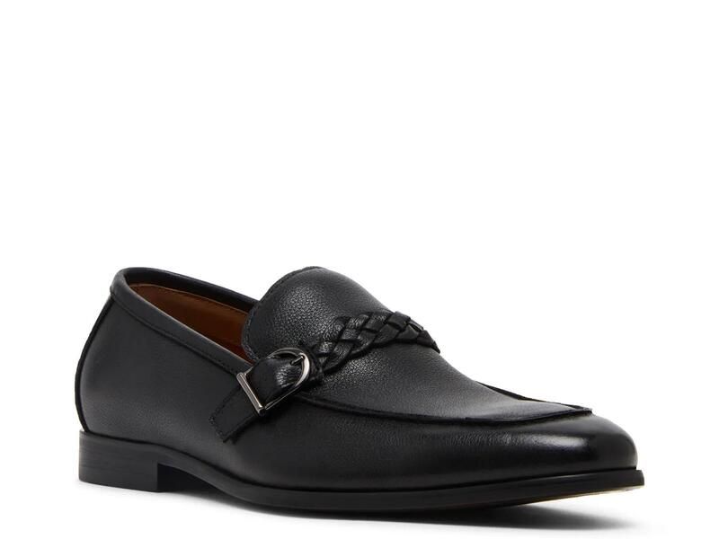 スティーブ マデン メンズ シューズ スリッポン・ローファー Steve Madden Chauncey Braid Loafer Black Leather ブラック