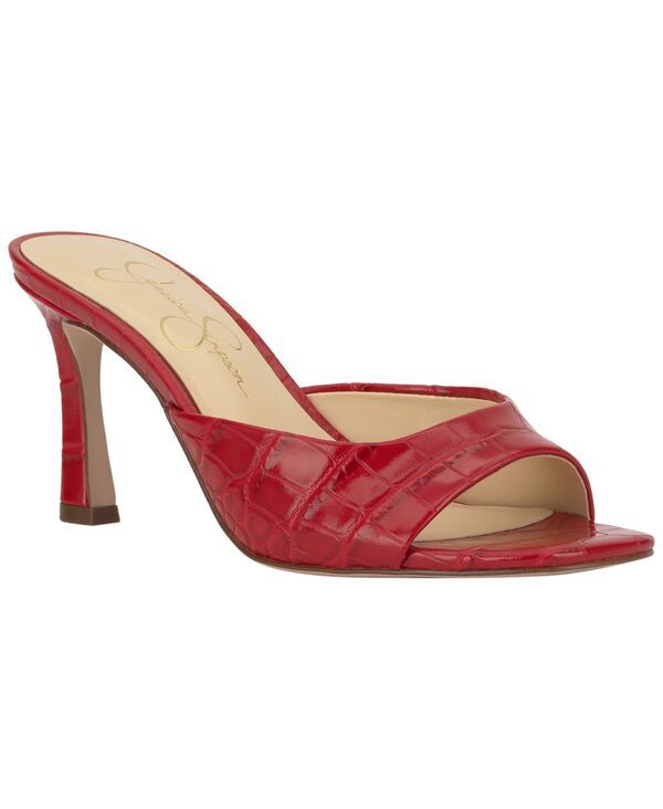 【送料無料】 ジェシカシンプソン レディース スリッポン・ローファー シューズ Womens Cennet Stiletto SlipOn Mule Sandals Red Muse Gator