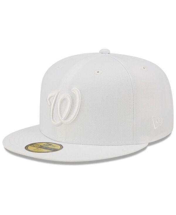 【送料無料】 ニューエラ メンズ 帽子 アクセサリー Mens Washington Nationals White on White 59FIFTY Fitted Hat White 12,074円