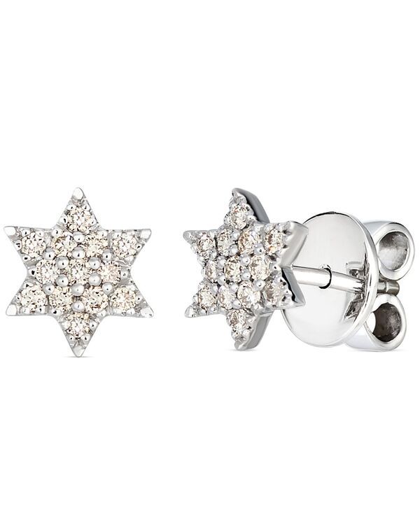 ル ヴァン レディース アクセサリー ピアス・イヤリング Le Vianude Diamond Star Earrings 022 ctw in 14k Vanilla White Gold ホワイト