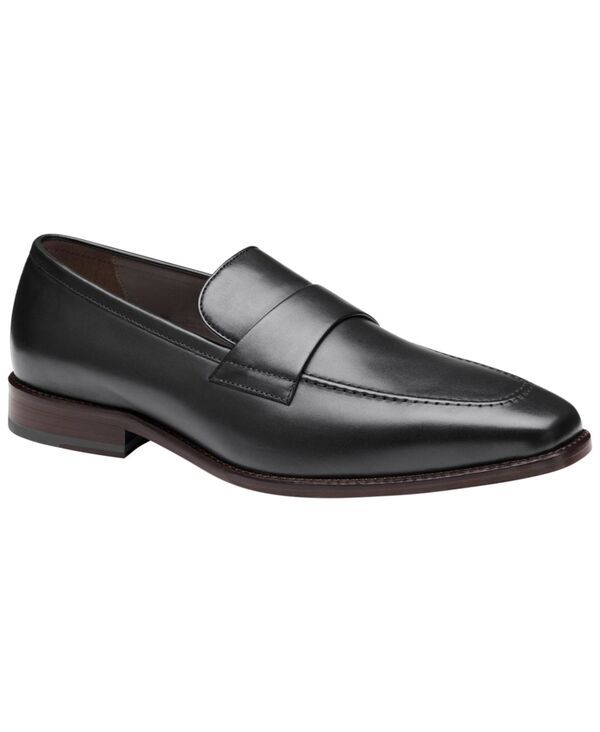 ジョンストンアンドマーフィー メンズ シューズ スリッポン・ローファー Johnston Murphy Mens Floyd Penny Round Toe Loafers Black Full Gr