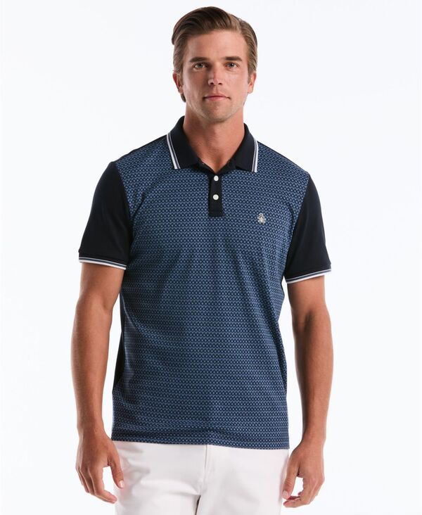オリジナルペンギン メンズ トップス ポロシャツ 半袖 コットン Original Penguin Mens Ditsy ShortSleeve Cotton Polo Shirt Dark sapp