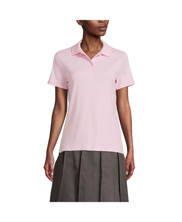 ランズエンド レディース トップス シャツ ミニ Lands End Womenshort Sleeve Feminine Fit Interlock Polo Shirt Ice pink ピンク 8,380円