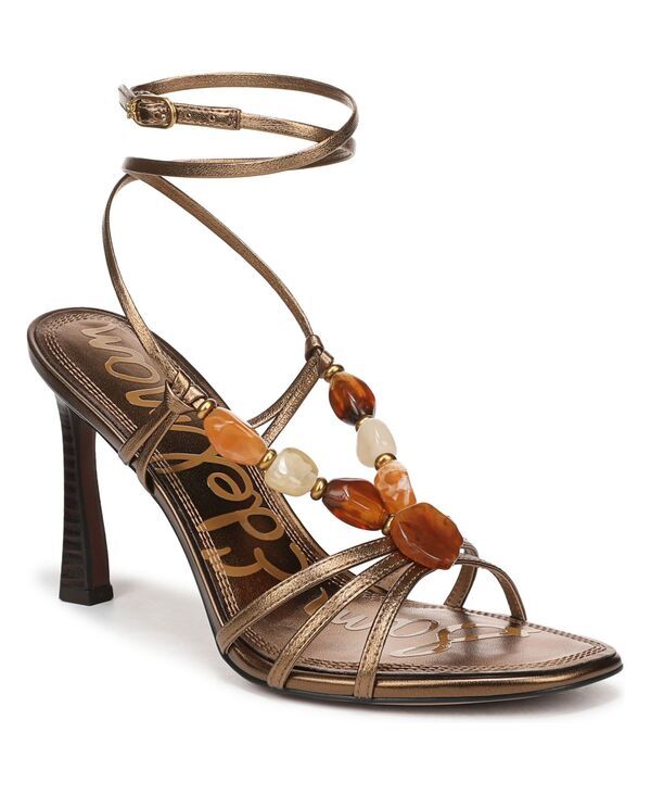 サムエデルマン レディース シューズ サンダル Sam Edelman Womens Imani Strappy Dressandals Deep Gold Leather ゴールド