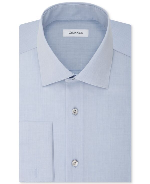 カルバンクライン メンズ トップス シャツ Calvin Klein Mens ClassicFit NonIron Performance French Cuff Dress Shirt Blue 11,535円