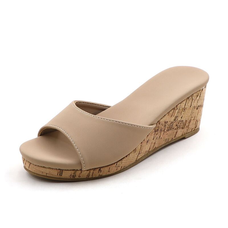 FC デザイン レディース シューズ サンダル FC Design Chic SlipOn Wedge Sandals for Women Stylish Open Toe Comfort Footw