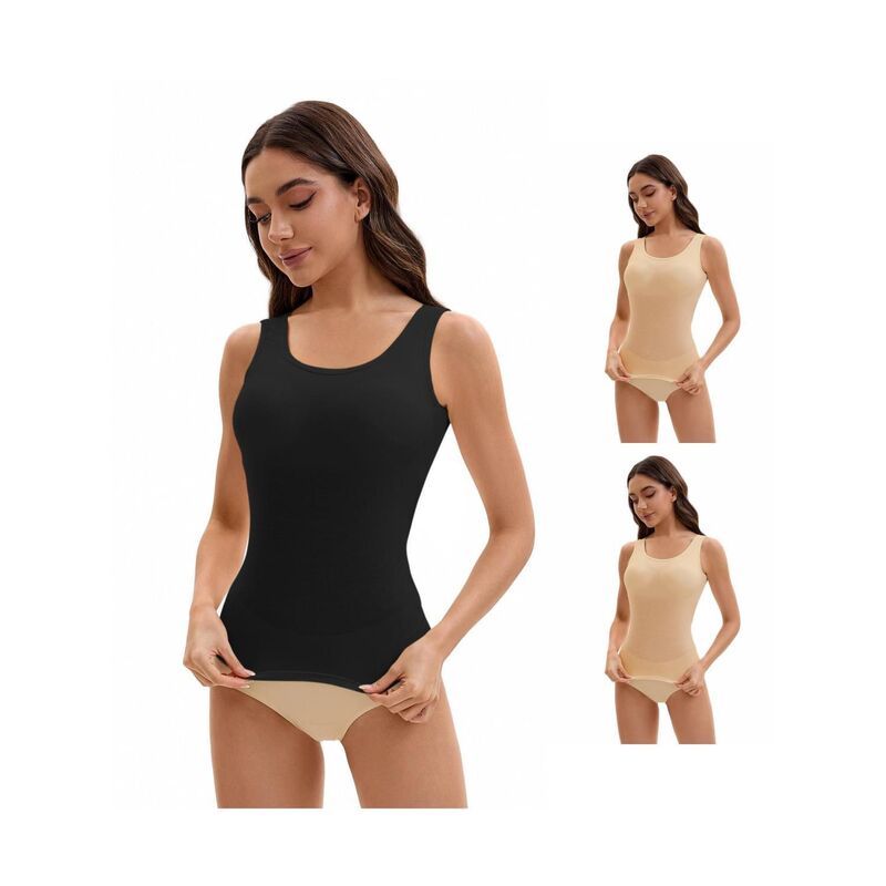インスパイア シック レディース トップス シャツ INSPIRE CHIC 3 Packs Womens Wide Strap Camisoles with BuiltIn Padded Bras