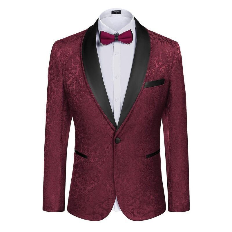 クーファンディ レディース アウター ジャケット・ブルゾン フラワー柄 フラワー COOFANDY Mens Floral Jacket Stylish Jacquard Suit Jacket Pa