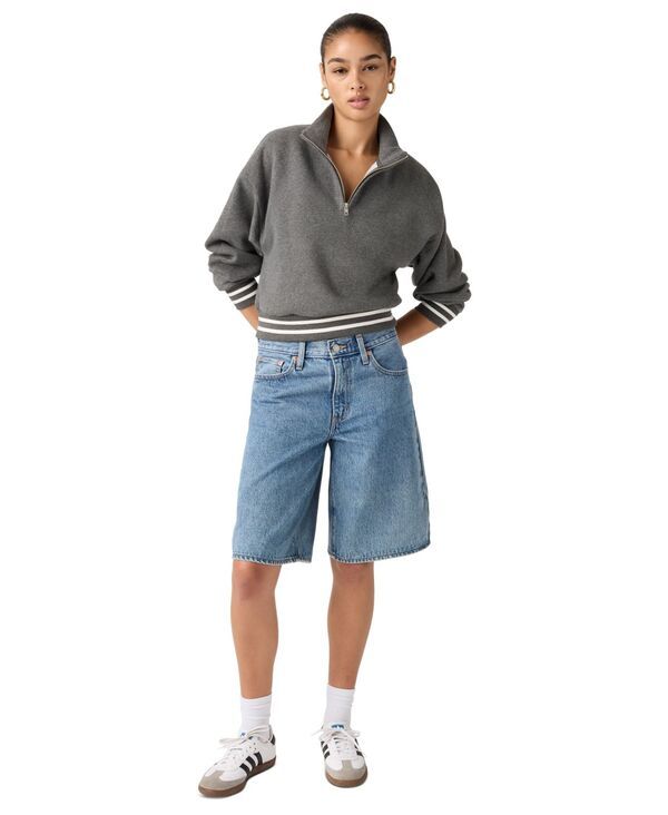 リーバイス レディース ボトムス ハーフパンツ・ショーツ Levis Womens MidRise Baggy Jortwisted Stone ストーン