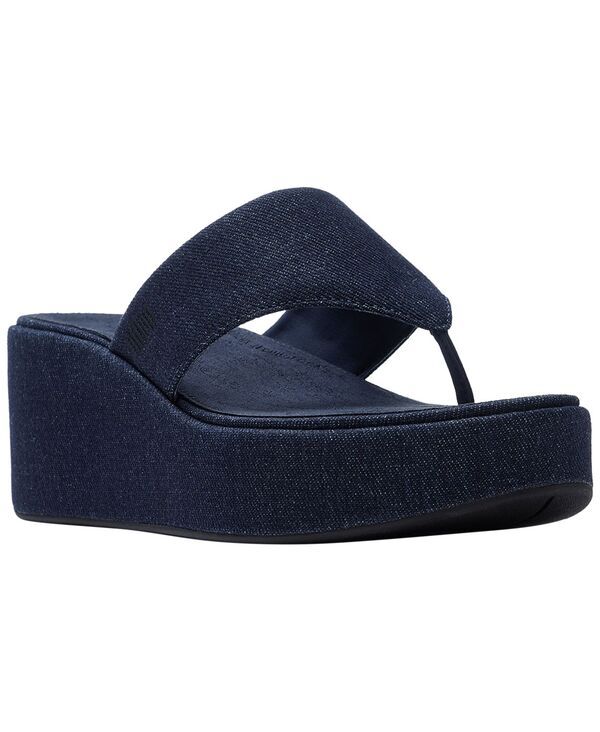 フィットフロップ レディース シューズ サンダル デニム FitFlop Womens Platfforms Denim Wedge ToePost Sandals Dark Denim デニム