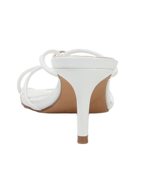 バーネス レディース シューズ サンダル ヒール BERNESS Womens Fifi Strappy Kitten Heel Sandals White ホワイト
