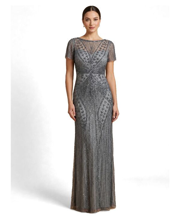 ララ レディース トップス ワンピース Lara Womens Beaded Flutter Sleeve Gown Mid grey グレー 104,940円