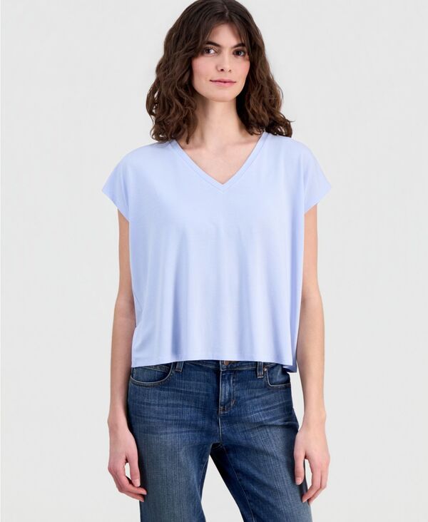 エイリーンフィッシャー レディース トップス シャツ Vネック ジャージー Eileen Fisher Womens Fine Jersey VNeck Square Top Arybl