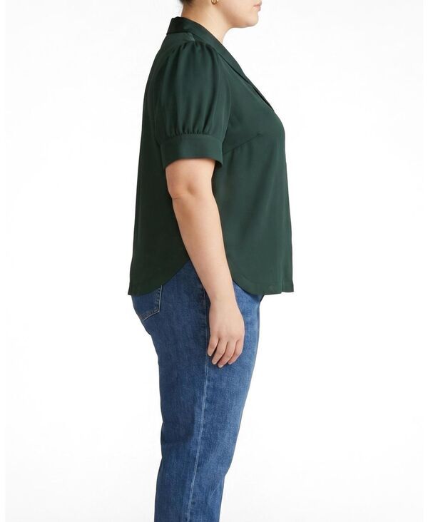 ユニバーサル スタンダード レディース トップス シャツ プラスサイズ サテン Universal Standard Plusize Beatrice Soft Satin Top Forest gr
