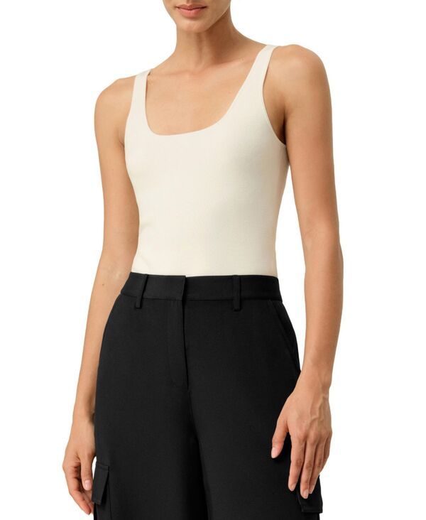 リリーシルク レディース トップス タンクトップ ニット LILYSILK Womens Milano Knit Silk Viscose Tank Top White ホワイト