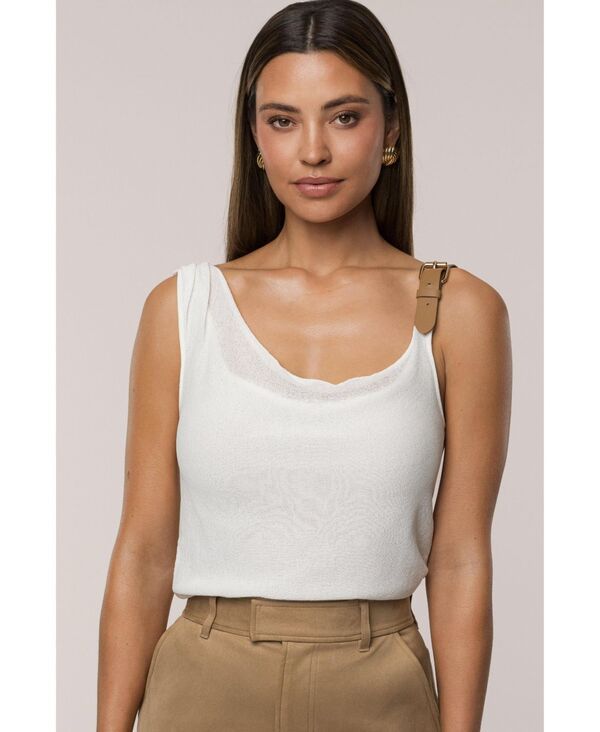 ジェイラックスレーベル レディース トップス シャツ JLUXLABEL Womenshanti Faux Buckle Top Ivory アイボリー